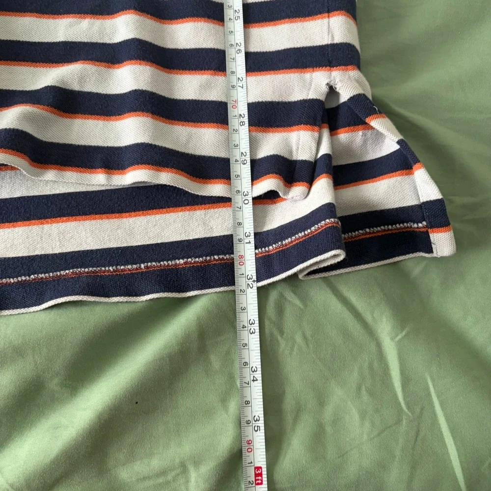 Polo Ralph Lauren Mens XLT Tall Striped Polo Shirt Blue Orange White